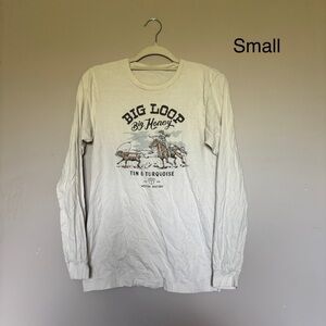 Big Loop Graphic Long Sleeve Tee - Cream